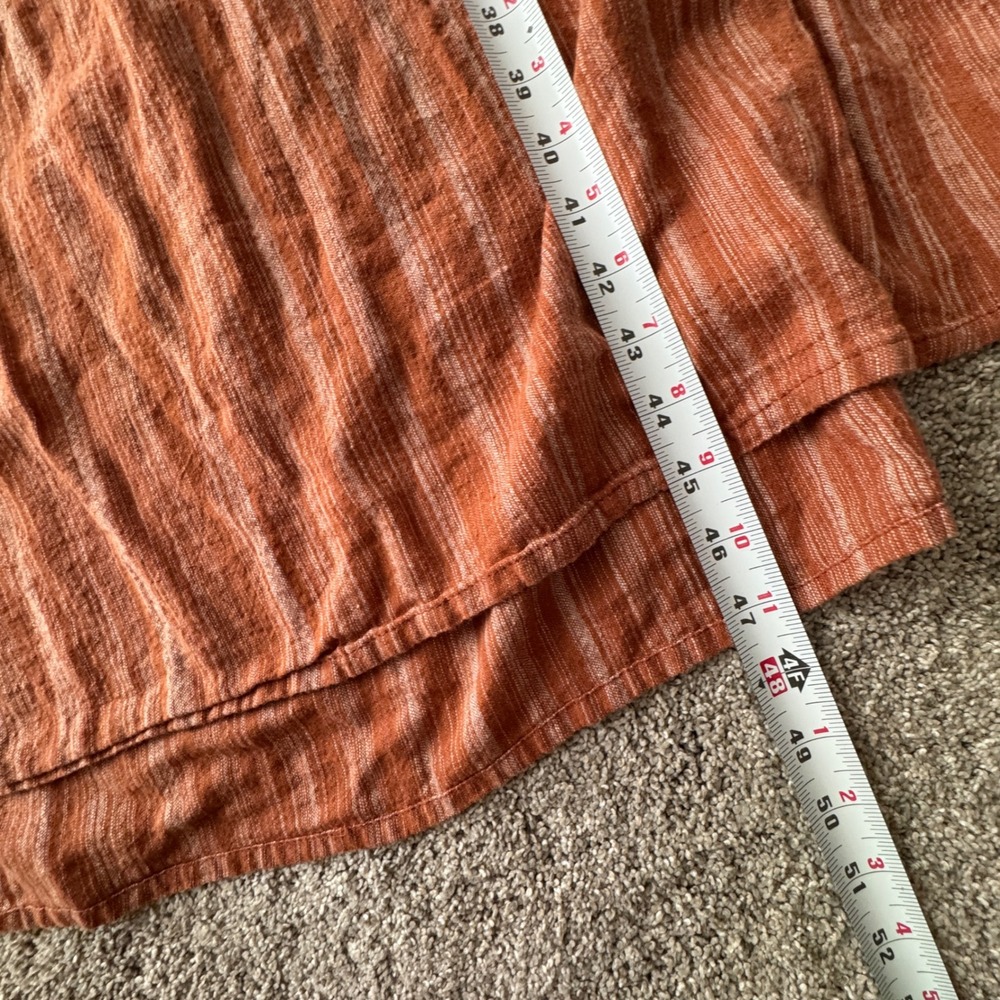 World Market Striped Caftan Maxi Dress Empire Waist One Size Earthy Oversized - Picture 5 of 9